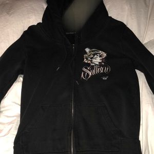 sullen tattoo zip up sweater